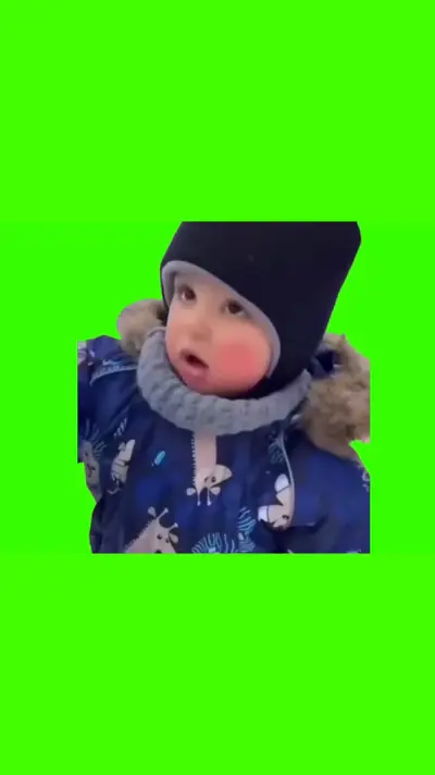 Baby Huh green screen meme