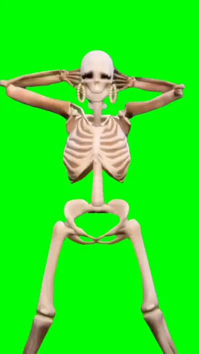 Dancing Skeleton green screen meme