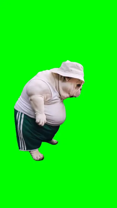 Dog Dad Shopping green screen meme