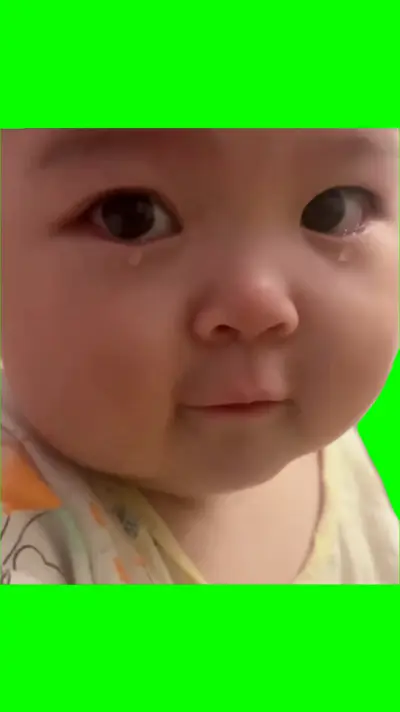 Fake Crying green screen meme