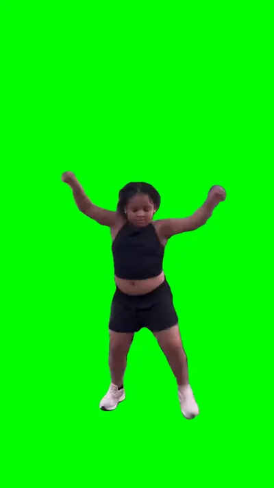 Girl Busting Out Moves green screen meme