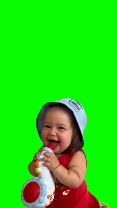 Girl Whistles Laughing green screen meme