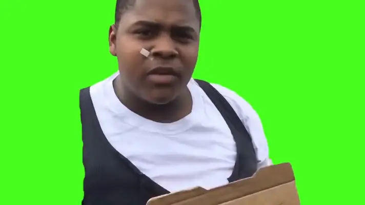 Guy Holding Sign Does Funny Dance green screen meme