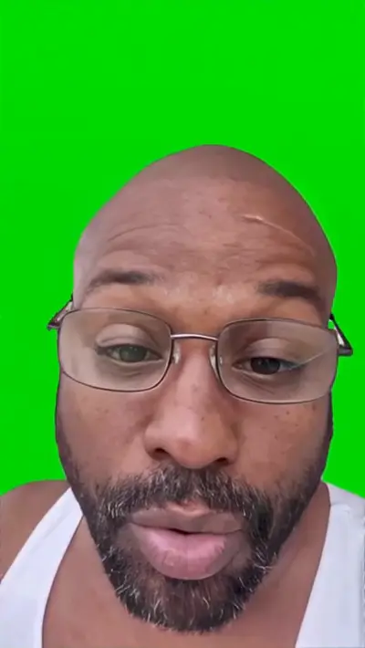 Guy Naming All Brainrot green screen meme