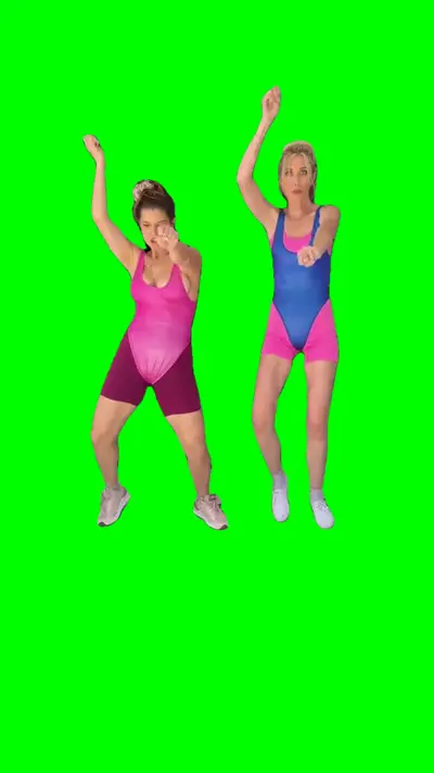Halloween Workout green screen meme