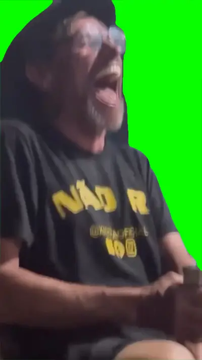 Hysterical Laugh green screen meme