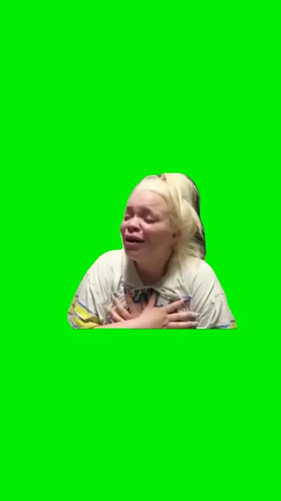 Lady Screaming green screen meme