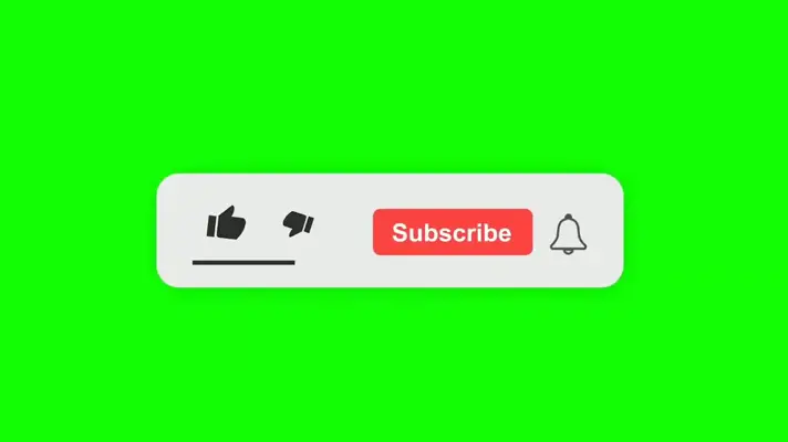 Like Subscribe Bell Icon Button green screen meme