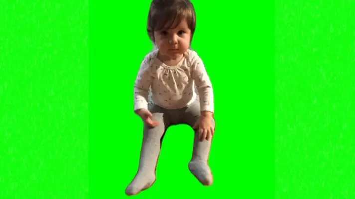 Little Girl Frustrated Mad green screen meme