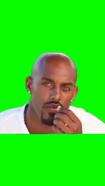 Man Rizzling green screen meme