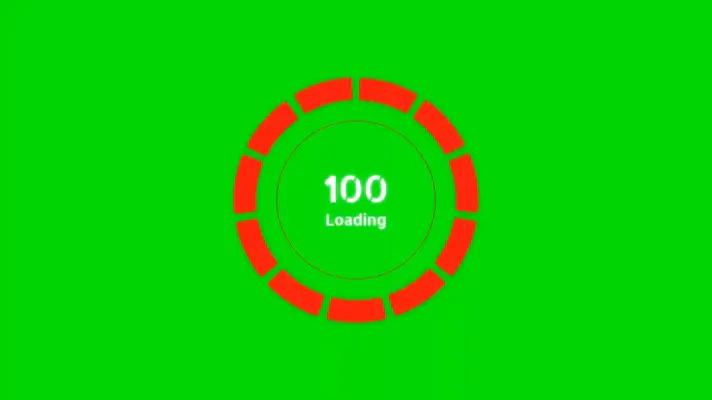 Red Loading Circle green screen meme