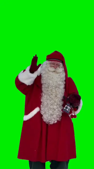 Santa Claus Waves green screen meme