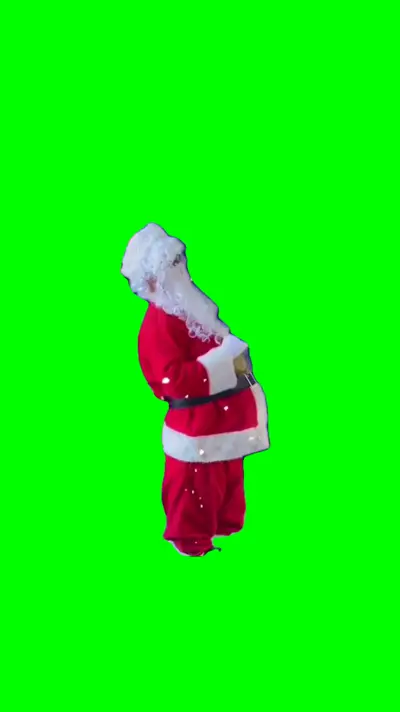 Santa Hot Chocolate green screen meme