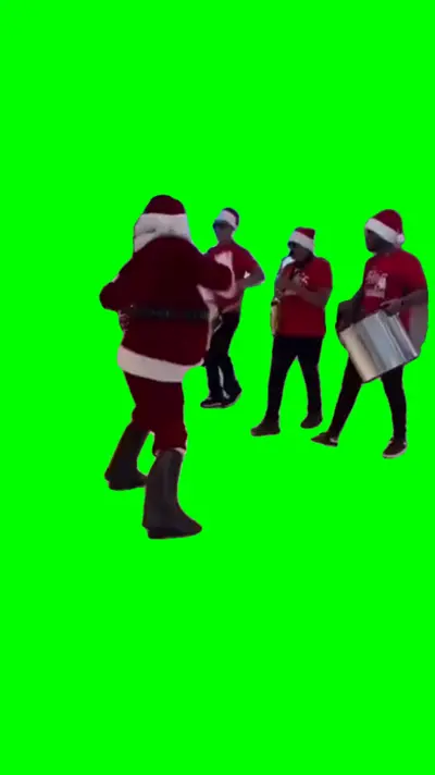 Santa Parade green screen meme