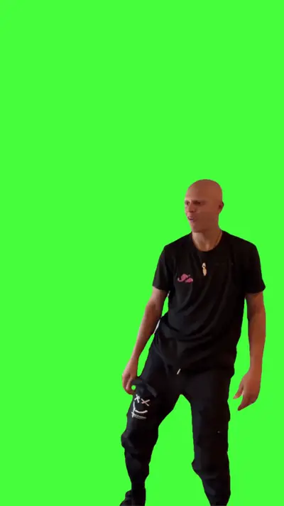 Screaming Dancing green screen meme