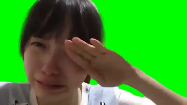 Woman I Have No Money Hahehe Crying Laughing green screen meme